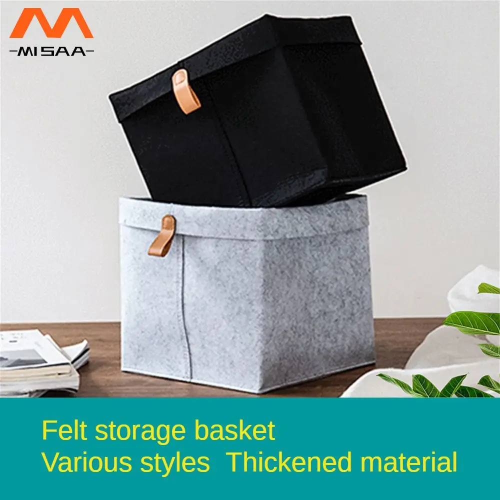 Storage Basket Careful Wiring The Edge Of Felt Is Quite Wide Feel Comfortable Home Storage Helper Clothes Felt Storage Baskets