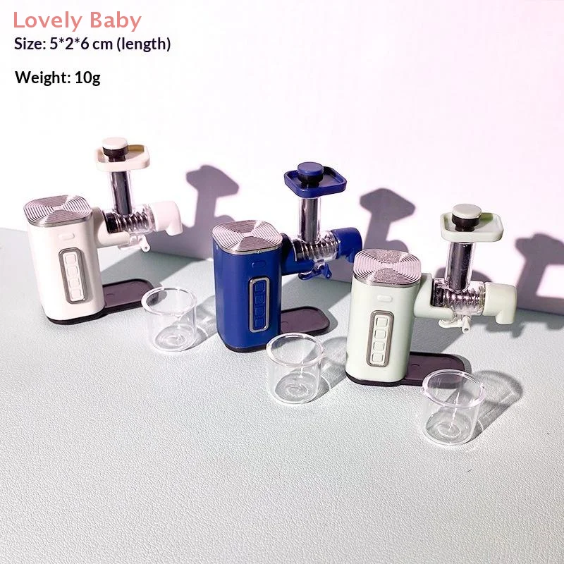 【BS】1 Zestaw Miniaturowa Maszyna do Robienia Soków Owocowych w Skali 1:12, Miniaturowy Blender do Domku dla Lalek, Model Symulacyjny, Dekoracja Sceny