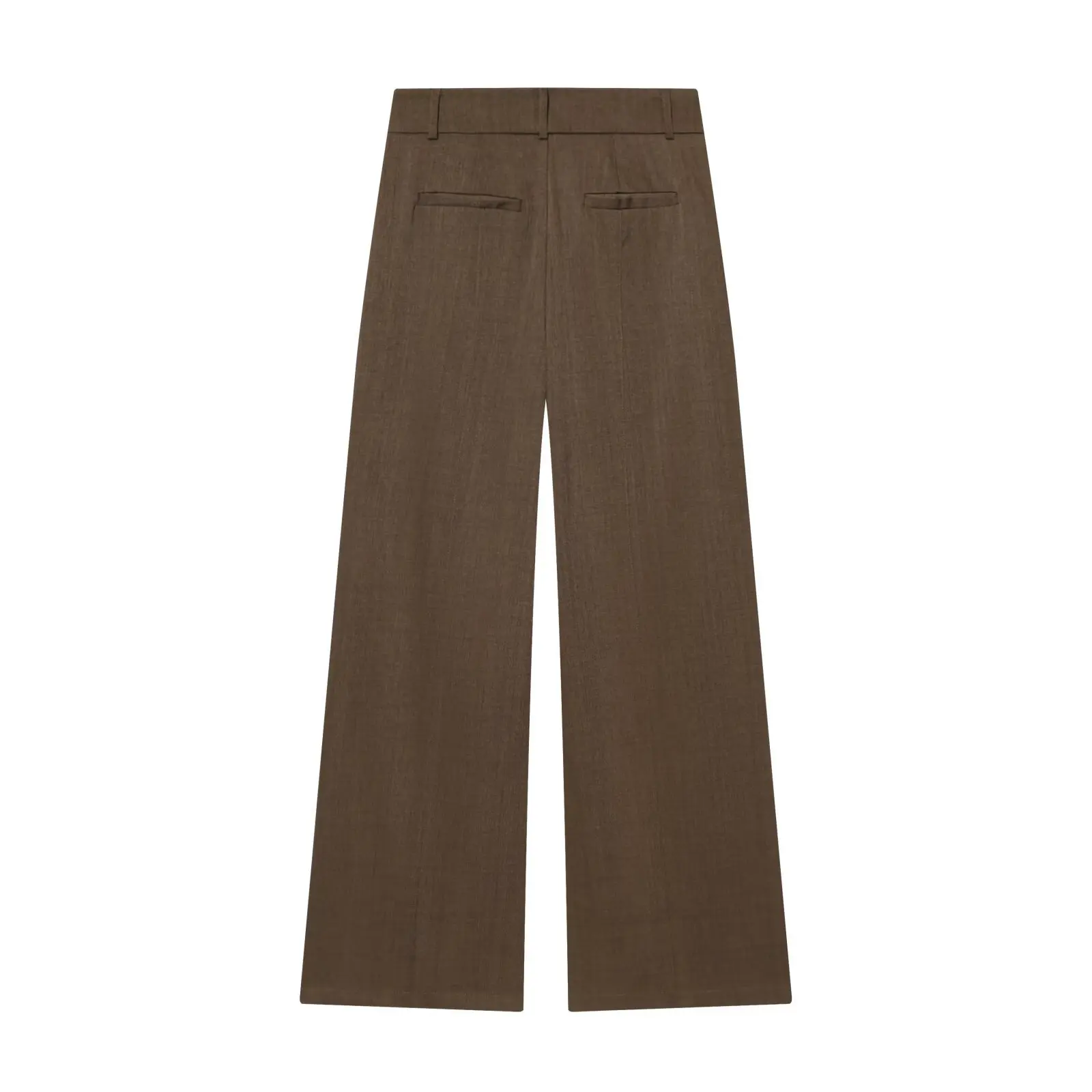 2026 Nieuwe dames minimalistische broek herfst winter casual midden taille zijzak broek vrouwelijke losse mode wijde pijpen broek