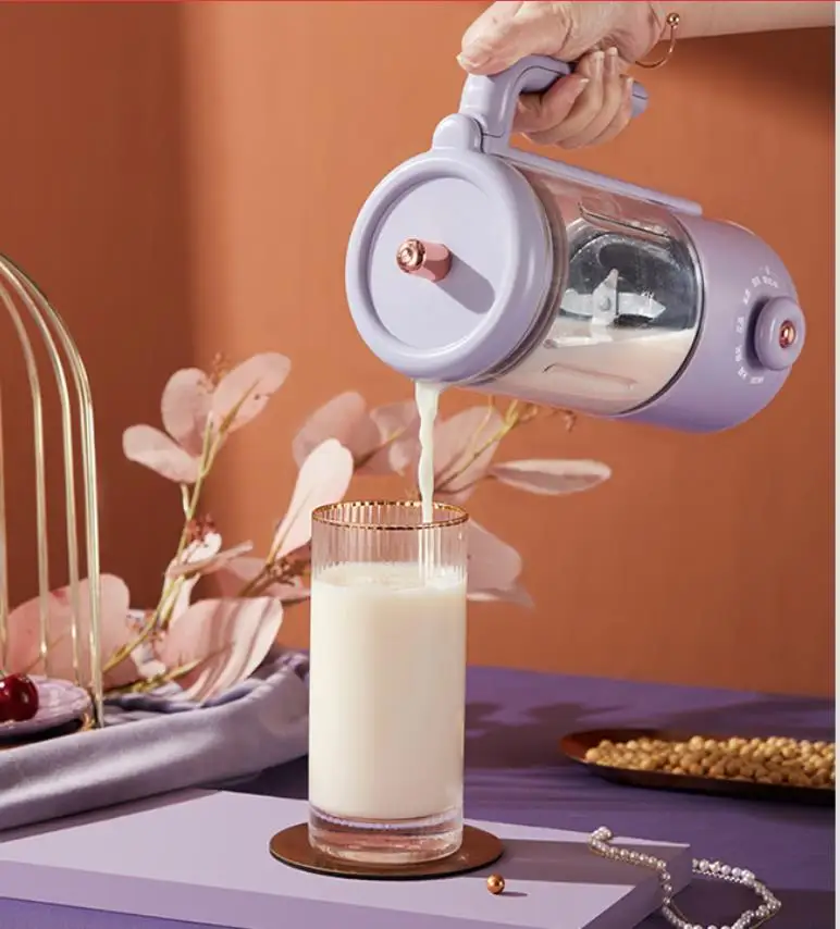 Vitaland Mini sojamilch Maker Haushalts Voll Auto Selbst-sauber Entsaften Maschine Tragbare Sojamilch Tasse Neue Lila 0,3 tee herd