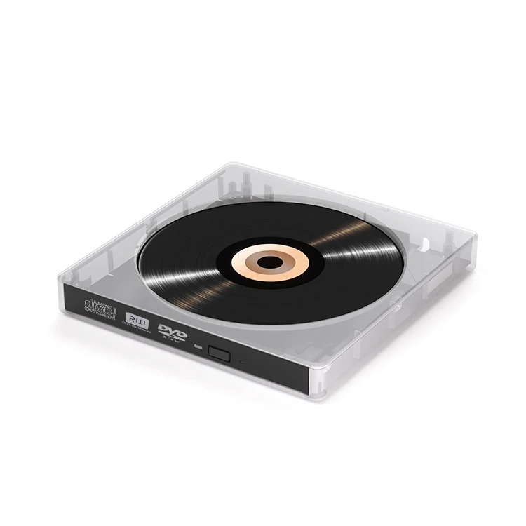 

Прозрачный внешний USB-интерфейс, оптический привод, записывающее устройство, DVD RW, мобильная записывающая машина для ноутбука, для мобильного использования