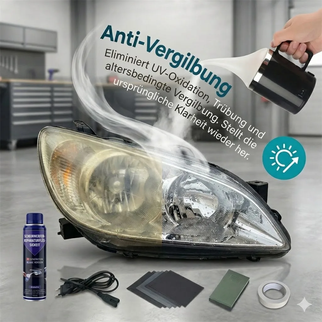 Car Headlight Restoration Repair Fluid 200ml Kit Renovated Automotive Headlight Restoration Fumigation
