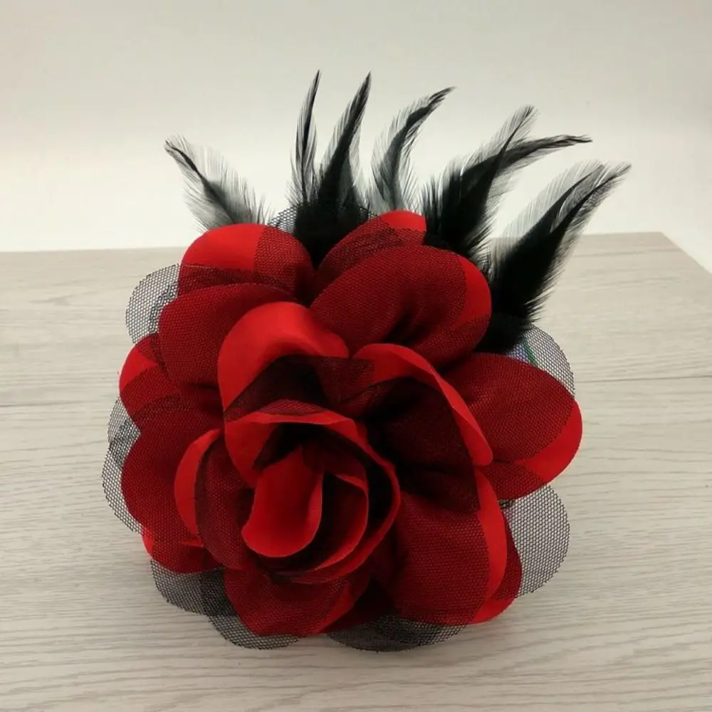 النسيج الاكسسوارات اليدوية زهرة كبيرة بروش دعوى سترة معطف شارة مجوهرات اكسسوارات الصدار حفل زفاف ديكور