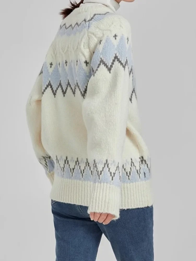 Deeptown Korean Fashion Sweater Women Vintage Knitted Pullover Casual Loose Long Sleeve Tops Harajuku Sueter Mujer Autumn Winter