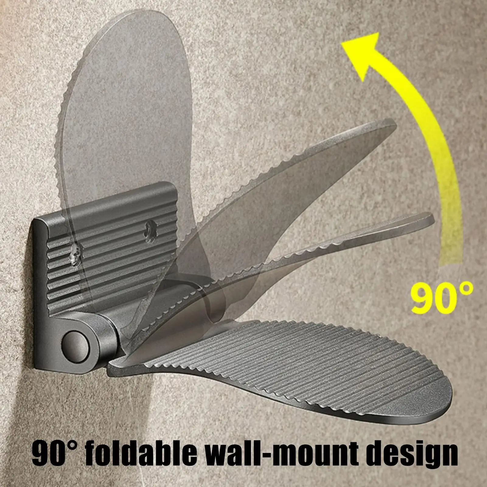 

1pc Bathroom Footrest Shower Foot Rest Pedestal Pedal Foldable Wall Mounted Aluminium Alloy Shower Footstool Anti-slip