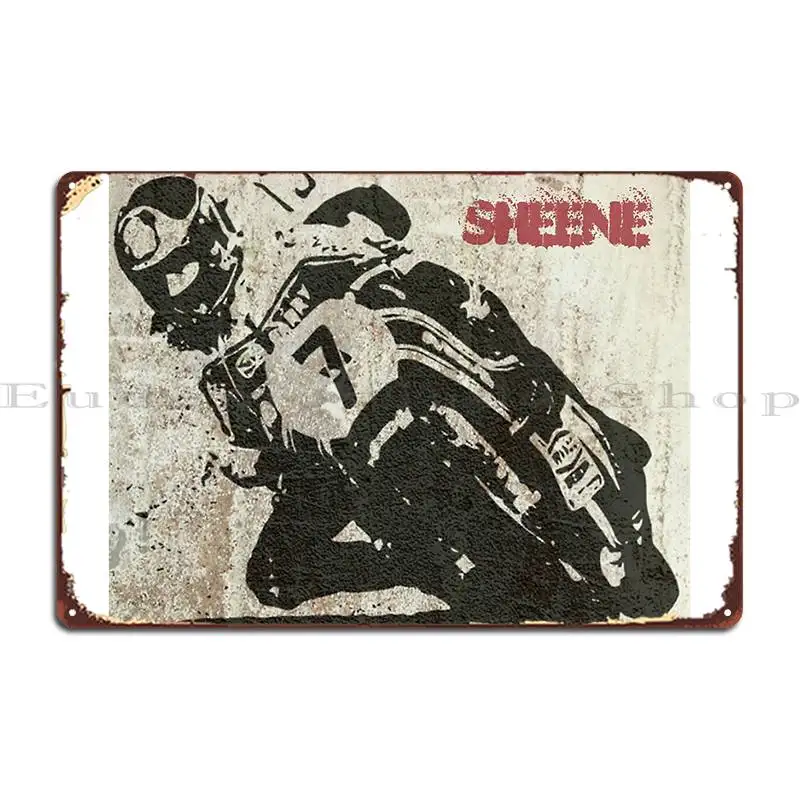 Graffiti Art Number 7 Barry Sheene Metal Sign Plaques Designer Pub Party Club Cave Club Tin Sign Poster