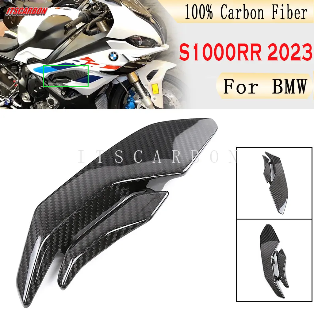 

For BMWS1000RR BMW S1000RR 2023 Motorcycle Accessories Pure Dry Carbon Fiber Small Winglet Right Side Panels Fairing Parts Kits