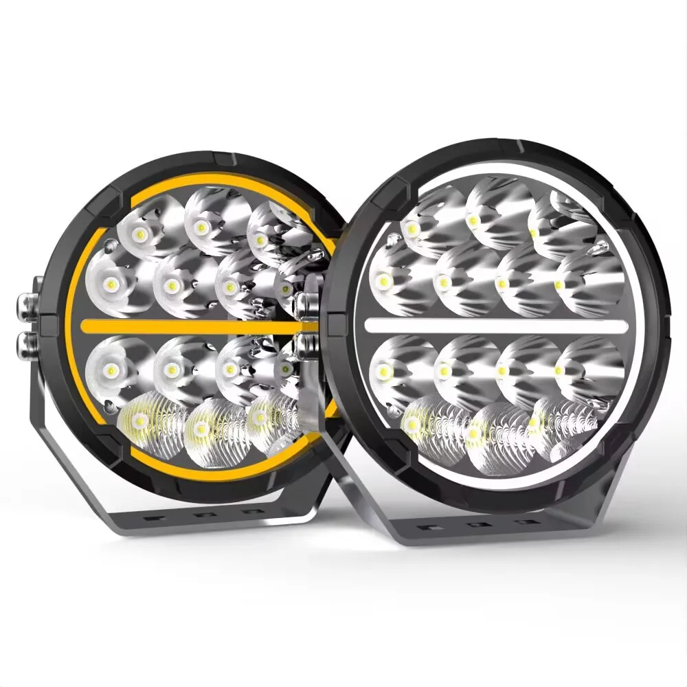 7-inch off-road lights, off-road vehicle modification lights, roof front bumper high-intensity lights, auxiliary lights