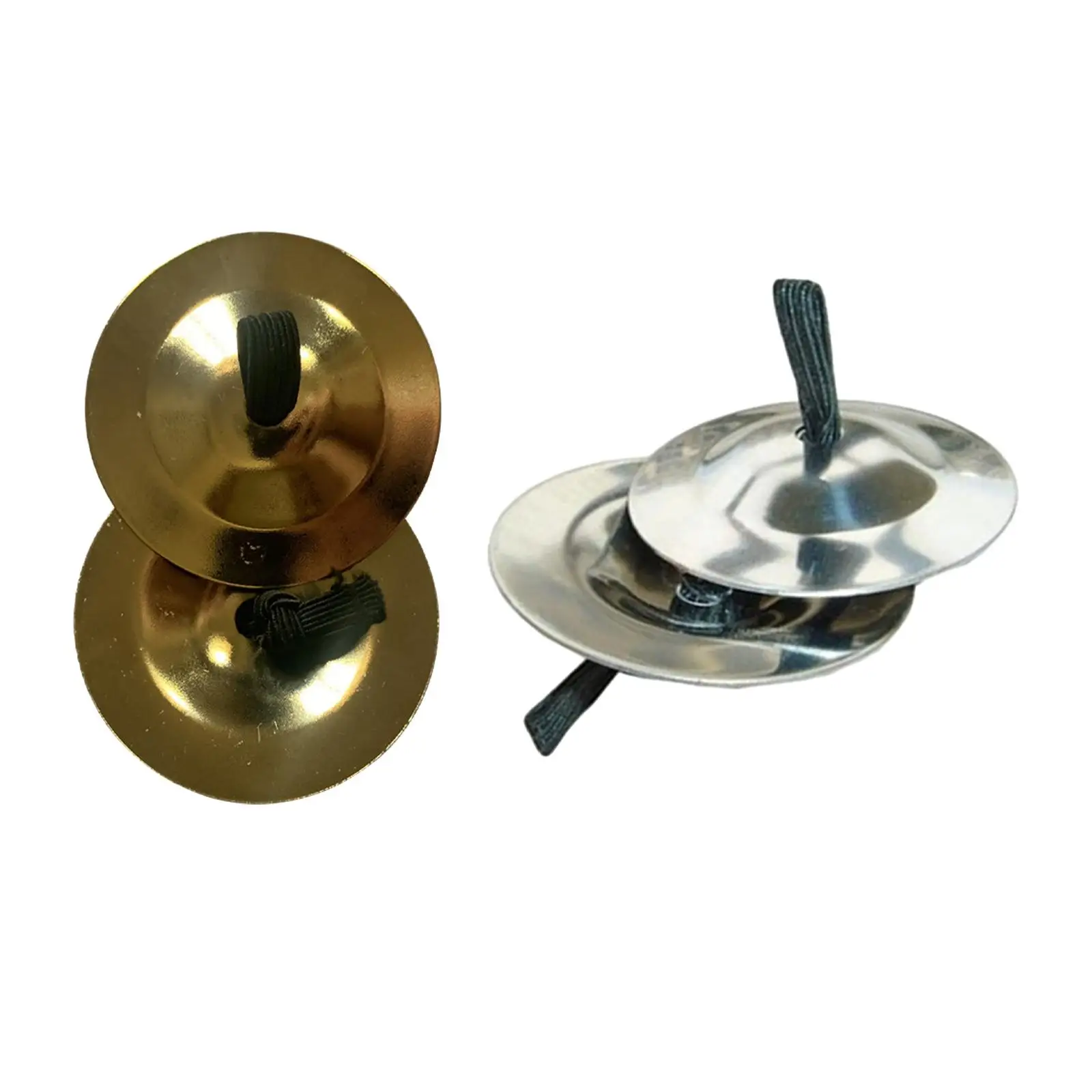 2 Pieces Finger Cymbals Percussion Music Instrument Finger Dance Mini Marching