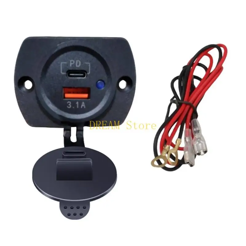 Universal Car Phone Charging 12V-24V Rapidly Socket with Waterproof Cover Overheat Prevention best sale