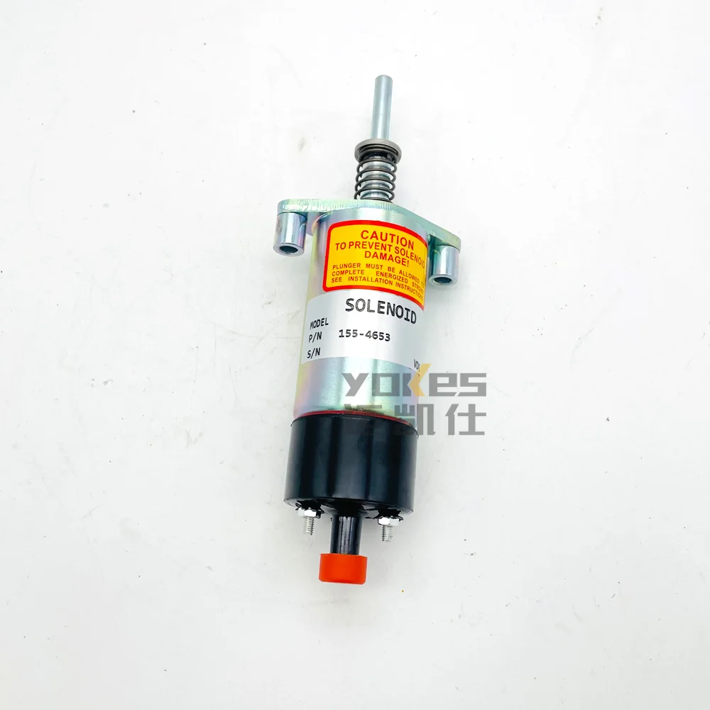 For High Quality E330b E330c 24v Fuel Stop Solenoid Engine Valve Excavator Parts 155-4653 Caterpillar