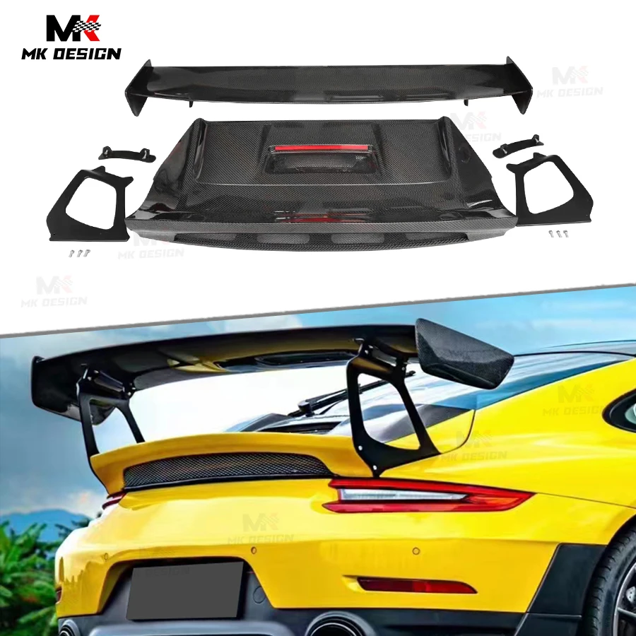 

GT2 Style Carbon Fiber Rear Wing Trunk Spoiler for Porsche 911 991 Carrera 2012-2018 Rear Spoiler Boot Wing Car Accessories