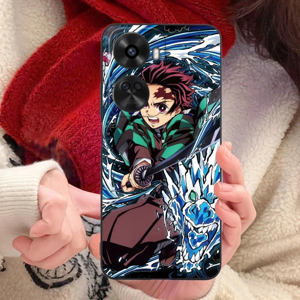 Demon Slayer Tanjiro Mobile Phone Case for Huawei Nova 12 11 10 9 8 7 Pro SE 5G Black Soft Phone Cover Shell