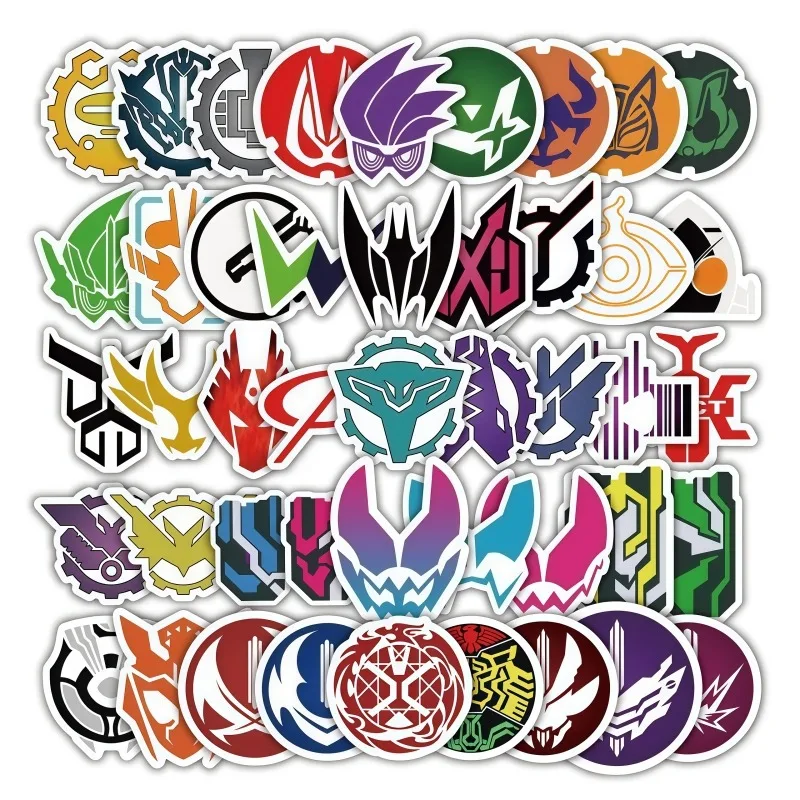 60 Stück Kamen Rider Logo-Aufkleber, kreativer Masked Rider zum Selbermachen, zum Dekorieren von Koffern, Tassen, Notizbüchern, Desktops, Wänden, Graffiti-Spielzeug