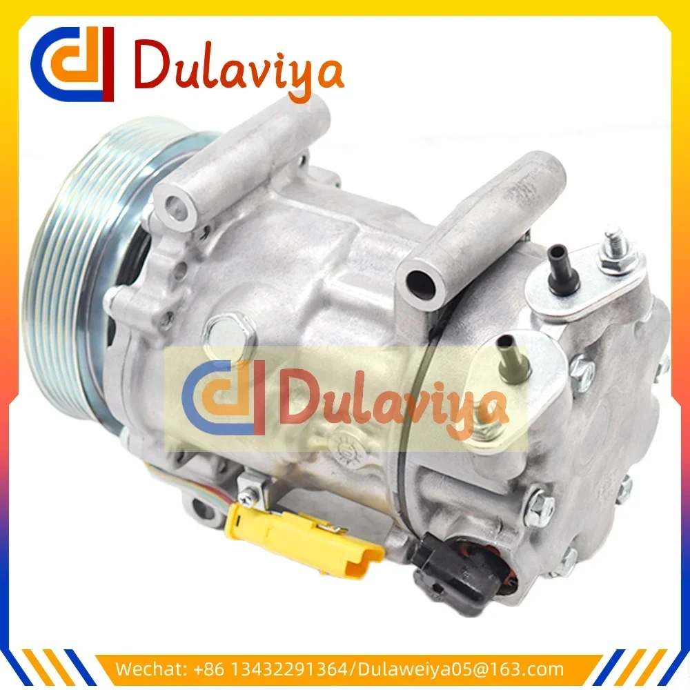 New AC Compressor For Peugeot 207 208 2008 304 308 508 SD6C12 9659875780 9822826880 9651910980 9671216280 9678656080 6453QJ