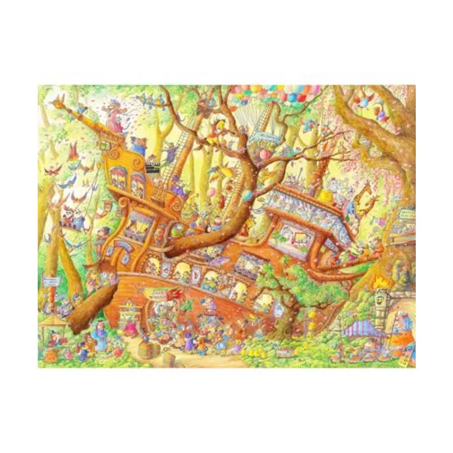 

PieceClicks Plastic Jigsaw Puzzle for Adults 4000 Pieces - REN REN AI WU - The Forest of the Ship - 50.1 X 37.6 Inches, Most Sa