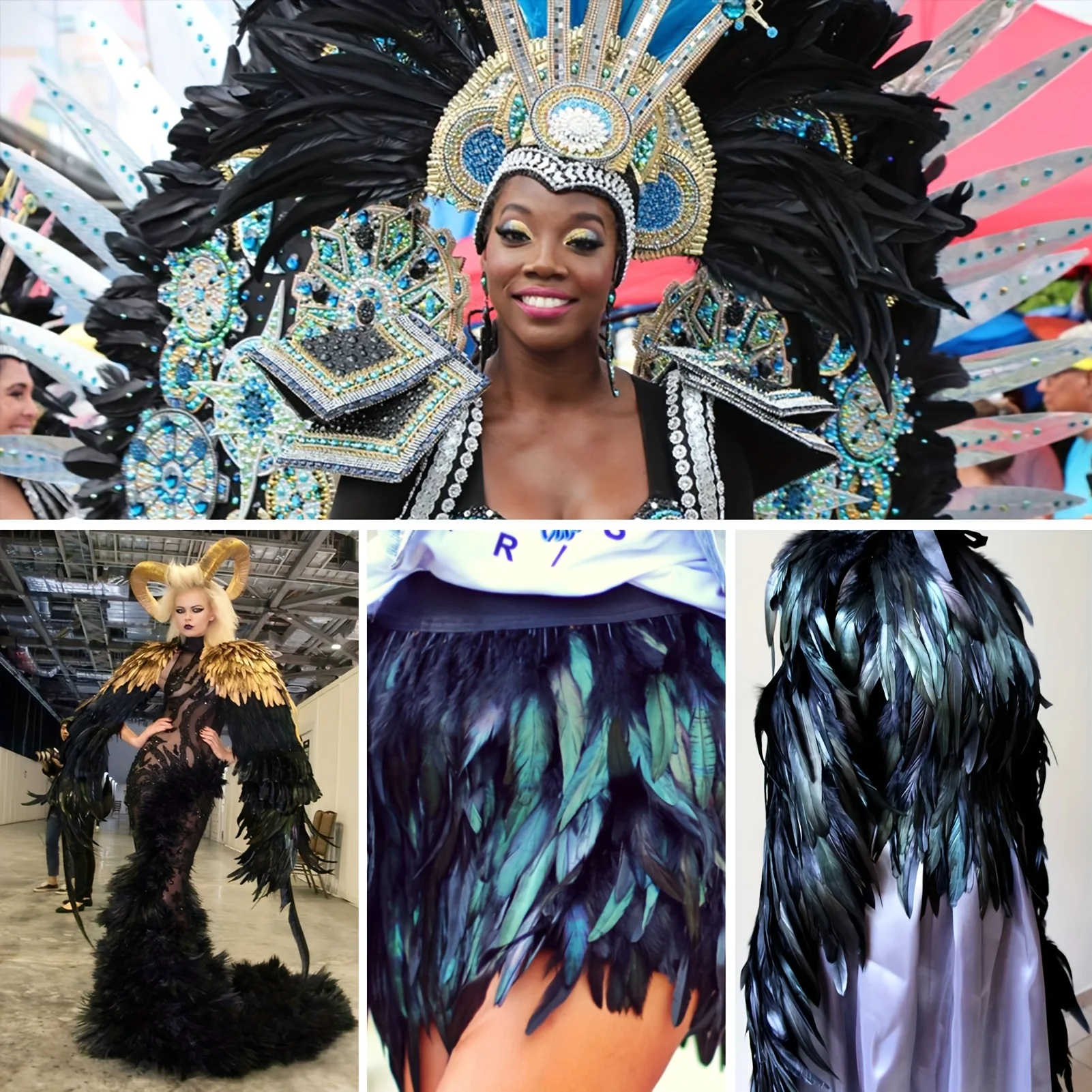 50 Uds. De plumas de cola de gallo azul lago para manualidades DIY, ropa de Carnaval, accesorios de disfraz, suministros de decoración, plumas