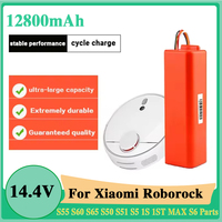 2025 Original 14.4V 12800mAh Replacement Battery For Roborock S6 S7 MaxV Q5 Q7 MAX Robot Vacuum Cleaner Accessories Parts