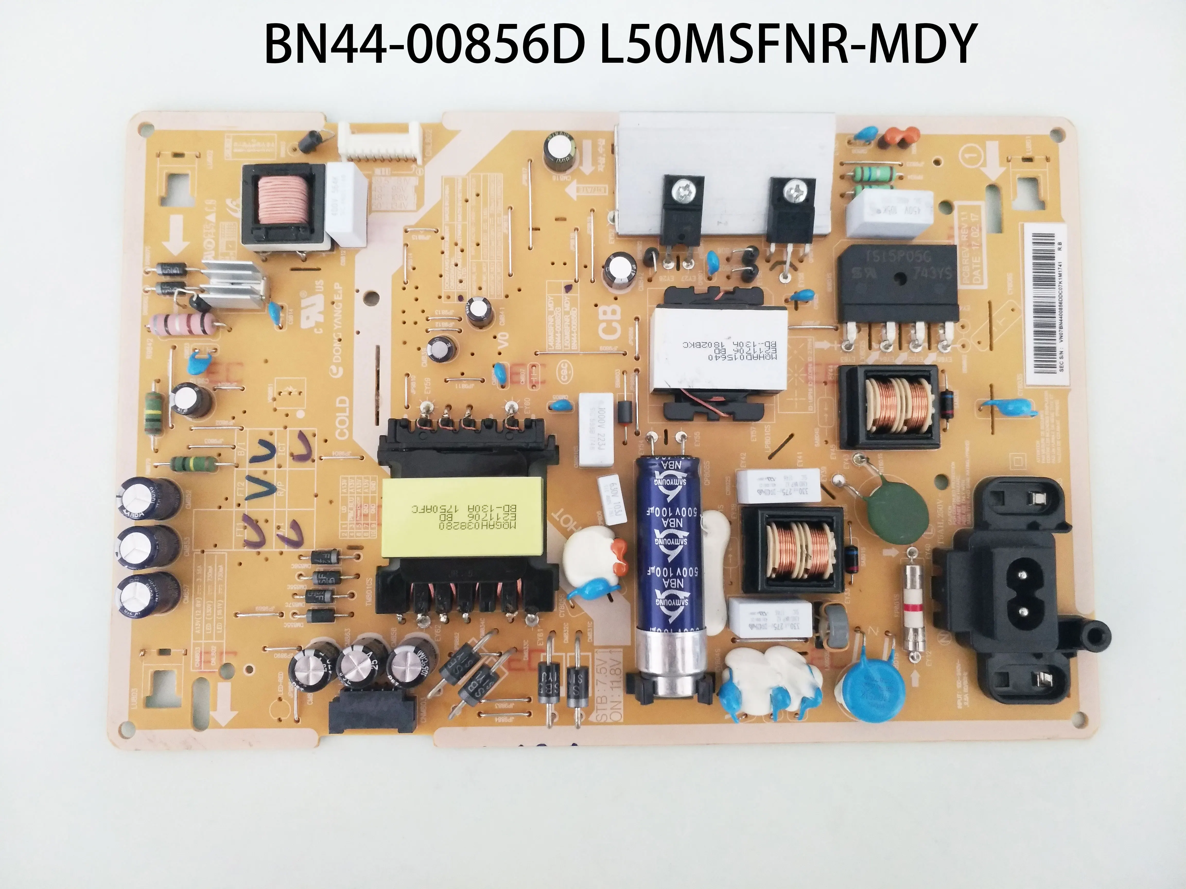 Original BN44-00856D L50MSFNR-MDY Power Supply Board Card is For UA49N5500AK UN50J5200AF UN50M530DAF 49