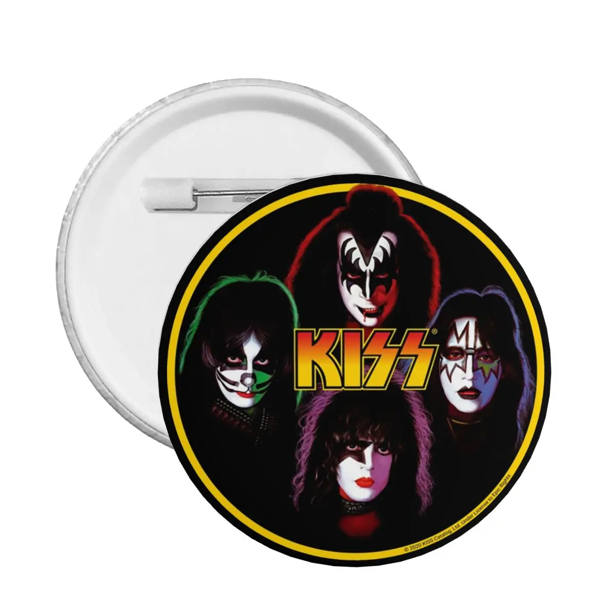 Heavy Metal Rock Band Kiss Pin Back Buttons Customize Brooch Badge for Backpack Pinback Birthday Gift