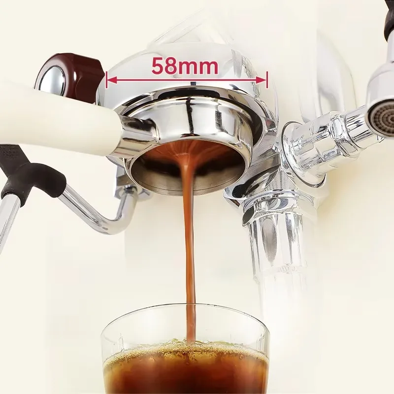 MC-6S White 58mm Dual Boiler Semi Automatic 1 Group Commercial Electric  E61 Espresso Coffee Makers