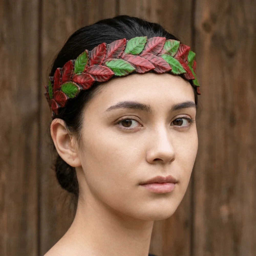 PU Foam Greek Laurel Leaf Headband Greek Design Comfortable Cosplay Headwear Crown Renaissance Style Circlet Costume