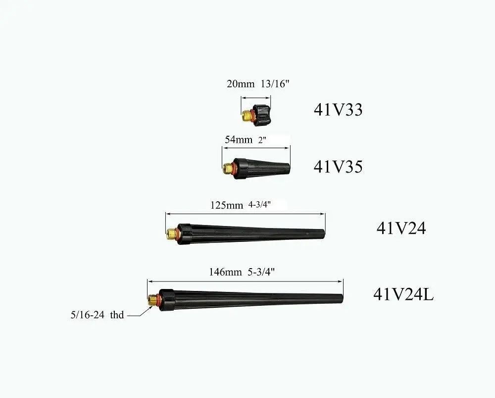TIG KIT Back Cap Collet Body  Alumina Nozzles Consumables Accessories Fit TIG Welding Torch SR WP 9 20 25, 29PK