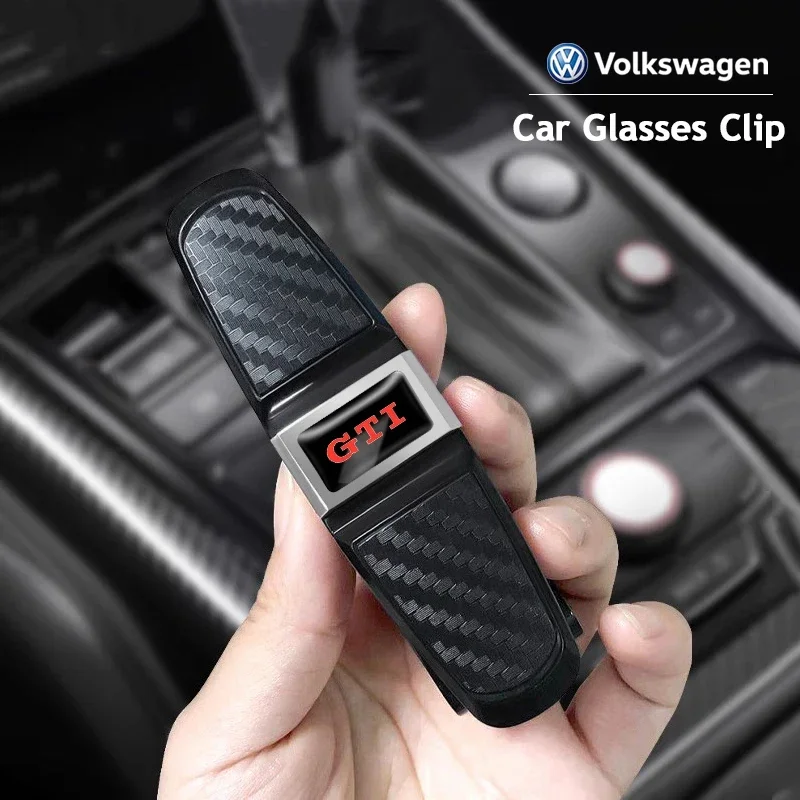 

·1Pcs Car Sun Visor Glasses Clip Ticket Card Storage Clamp For VW GTI Polo Golf Passat Tiguan Arteon Jetta T-ROC Sharan Scirocco