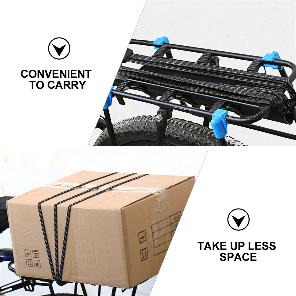 

4pcs Bicycle Luggage Strap Elastic Rope For Bike Motorcycle Bungee Cord With Hooks Luggage Binding Belt Bike Straps