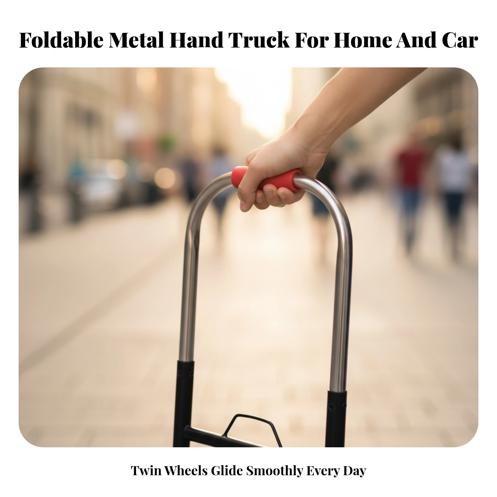 Foldable Hand Truck Lightweight Folding Hand Truck Folding Sack Barrow Stable Collapsible Trolley Cart Convenient for Travelers
