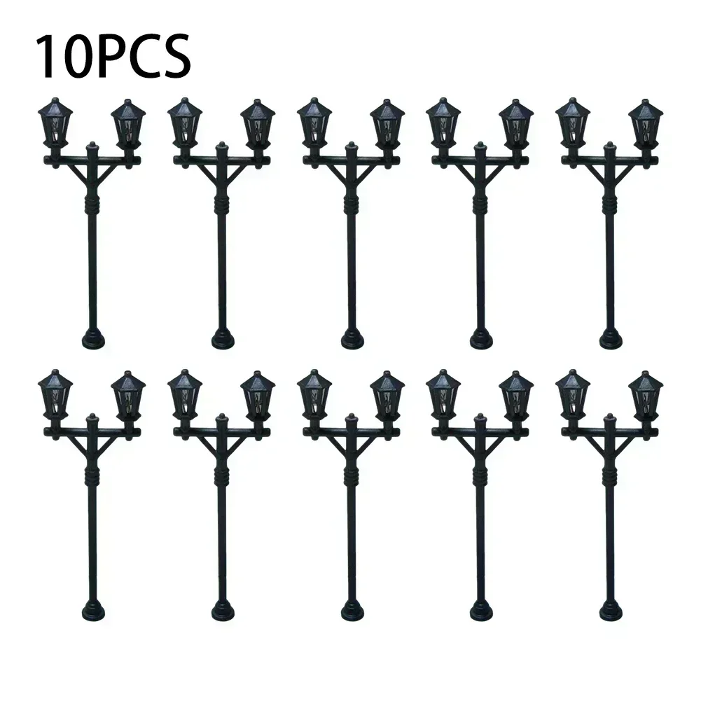 5/10Pcs Model Street Lights Scale 1:100 Railway LED Lamppost Patio Garden Lamps Playground Scenery Lamps Lighting