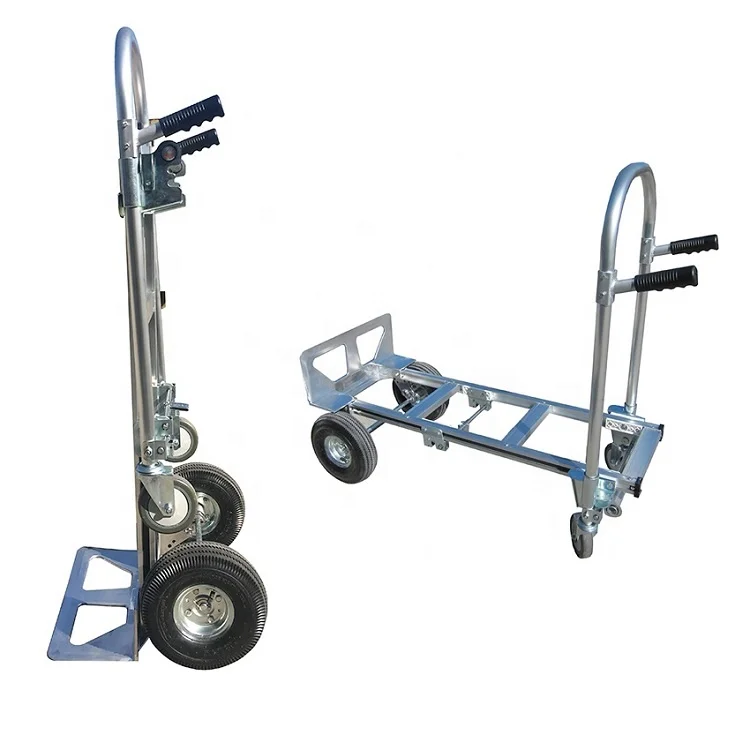 Factory Direct 800lbs 2in1 Hand Truck Convertible Aluminum Hand Platform Trolley Truck