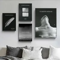 Modern Women Cigarettes After Sex Black Canvas Paintings Posters and Prints Wall Art Pictures for Living Room Decoration Cuadros