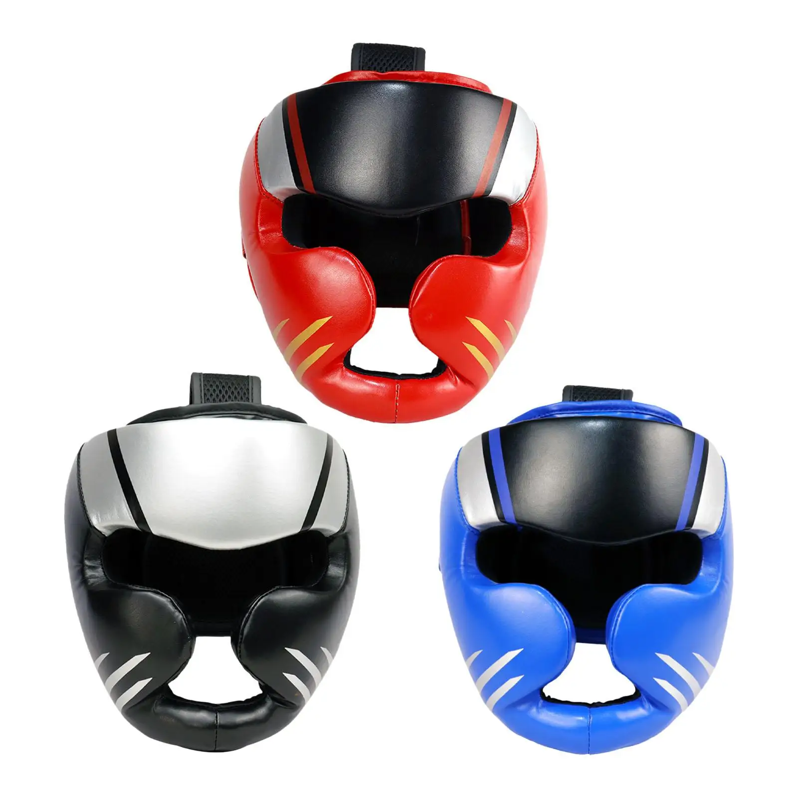 Boxing Headgear Adjustable Forehead and Ear Protection Full Face Protection Guard for Grappling Sparring Mma Taekwondo Sanda