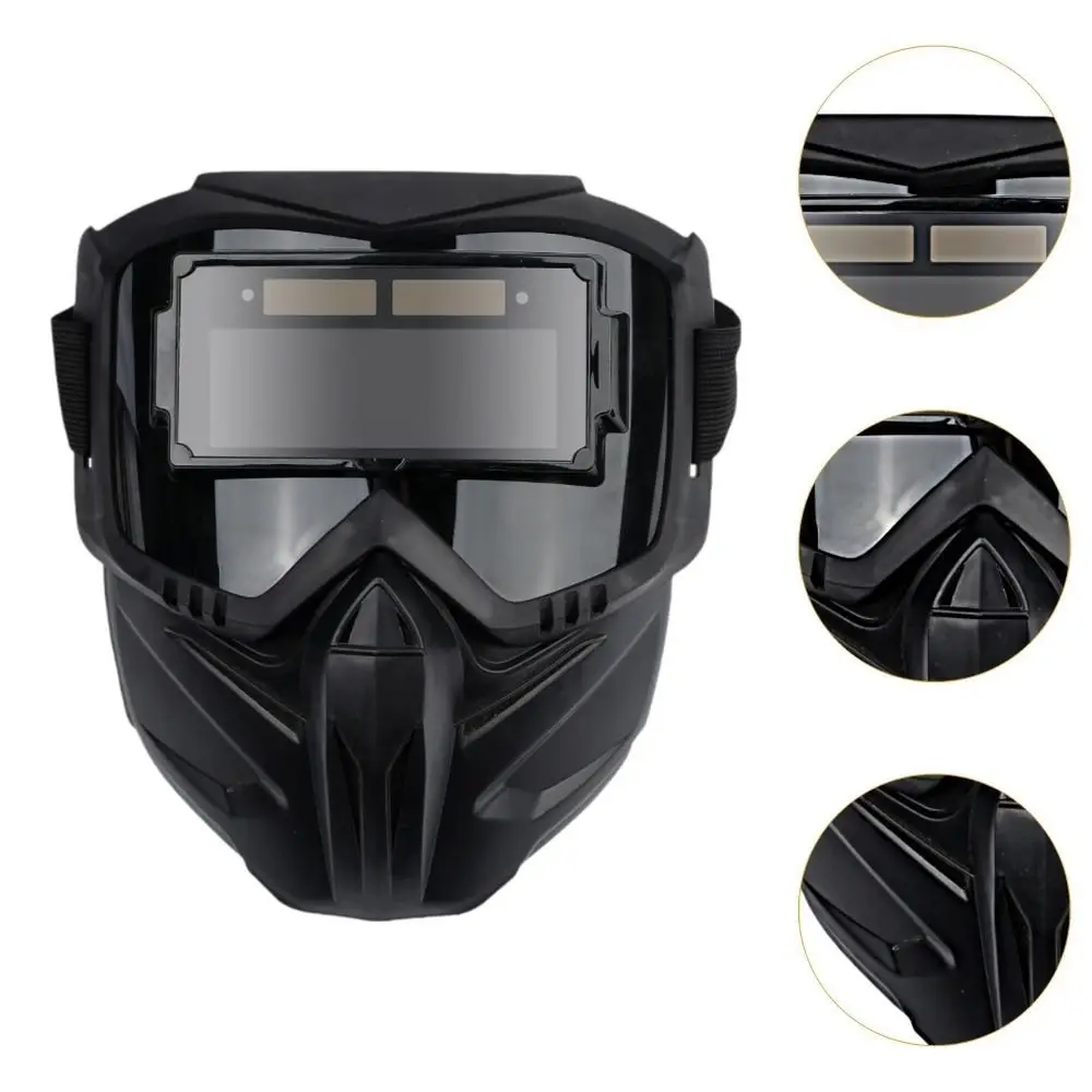 Auto Darkening Welding Mask Work Protective Adjustable Band Welding Glasses Face Shield Impact Resistant Face Protector Welder