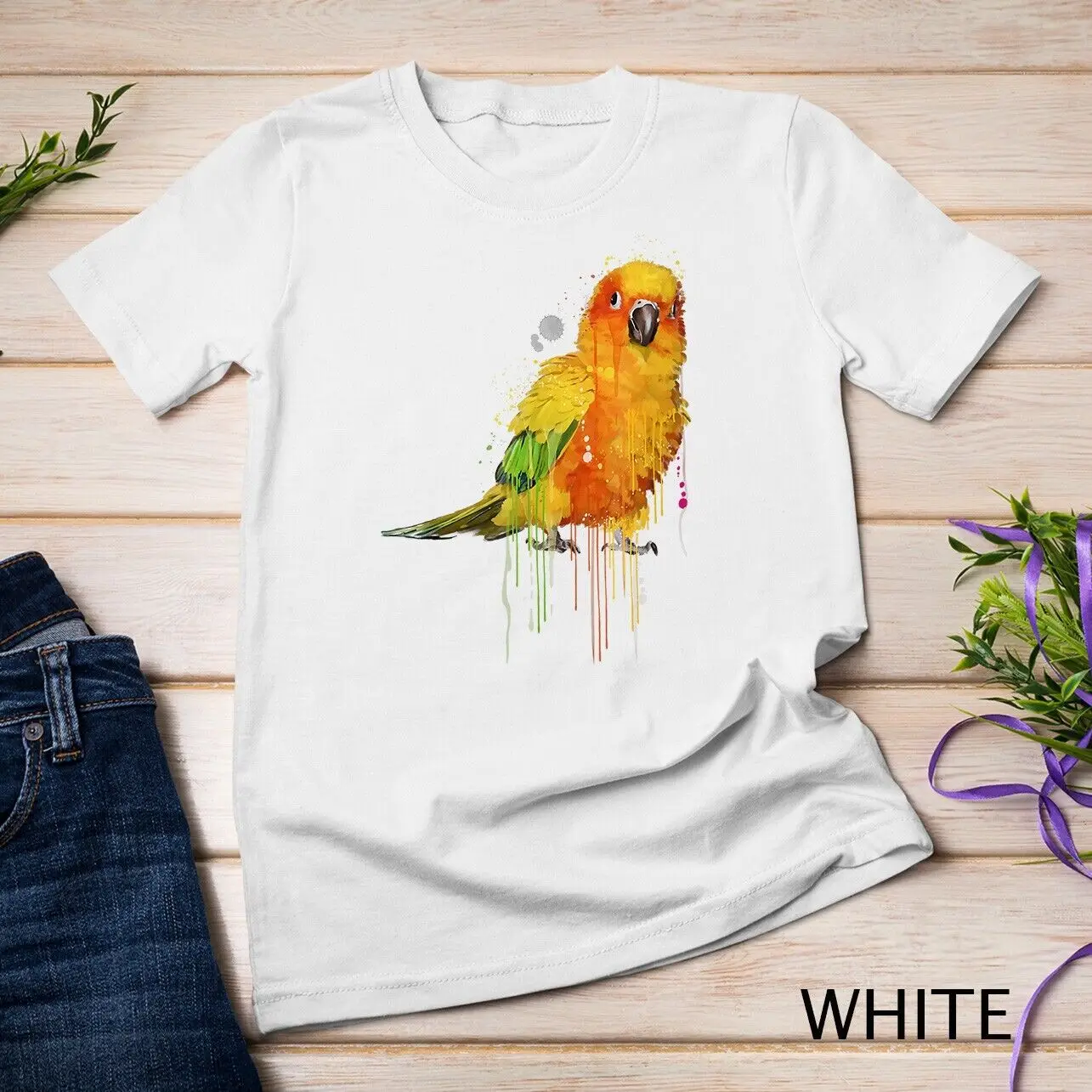 Sun Conure Shirt, Cute Conure Parrot T-Shirt Unisex T-shirt