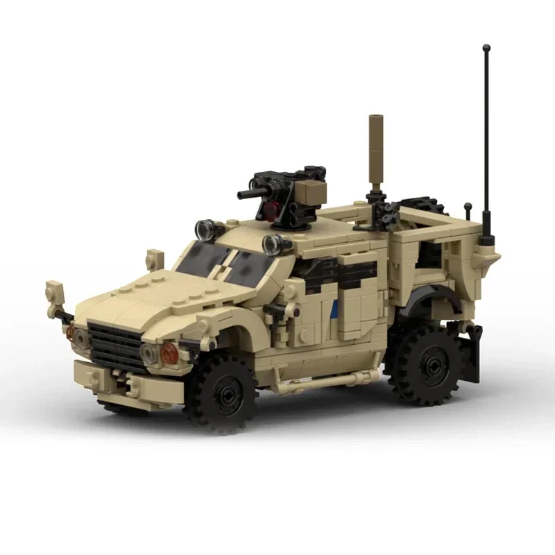 Bloques de construcción Moc, modelo de coche militar, vehículo armado, tecnología de M-ATV, bloques modulares, regalos, juguetes para niños, conjuntos DIY de montaje