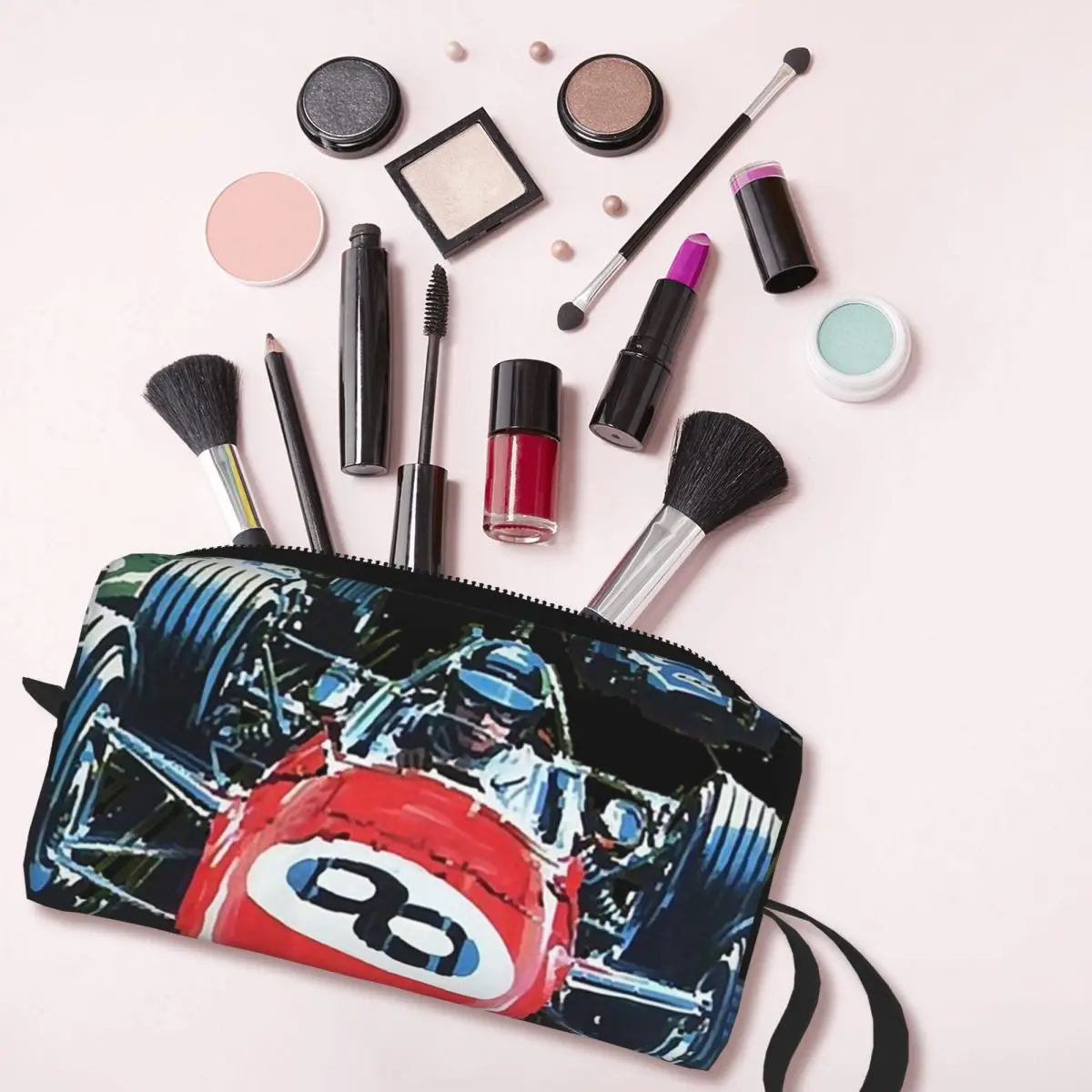 Scalextric Classic - Bolsa de maquillaje, organizador de cosméticos, bolsa de aseo para mujer, estuche de viaje para lápices de belleza