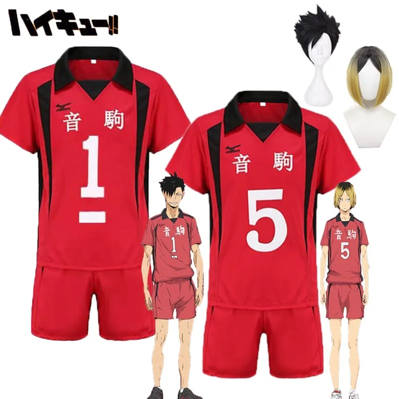 

Костюм для косплея Аниме Haikyuu Nekoma No 5 Kenma Kozume, костюм № 1 Tetsurou Kuroo для старшей школы, парик, спортивная одежда, костюм на Хэллоуин