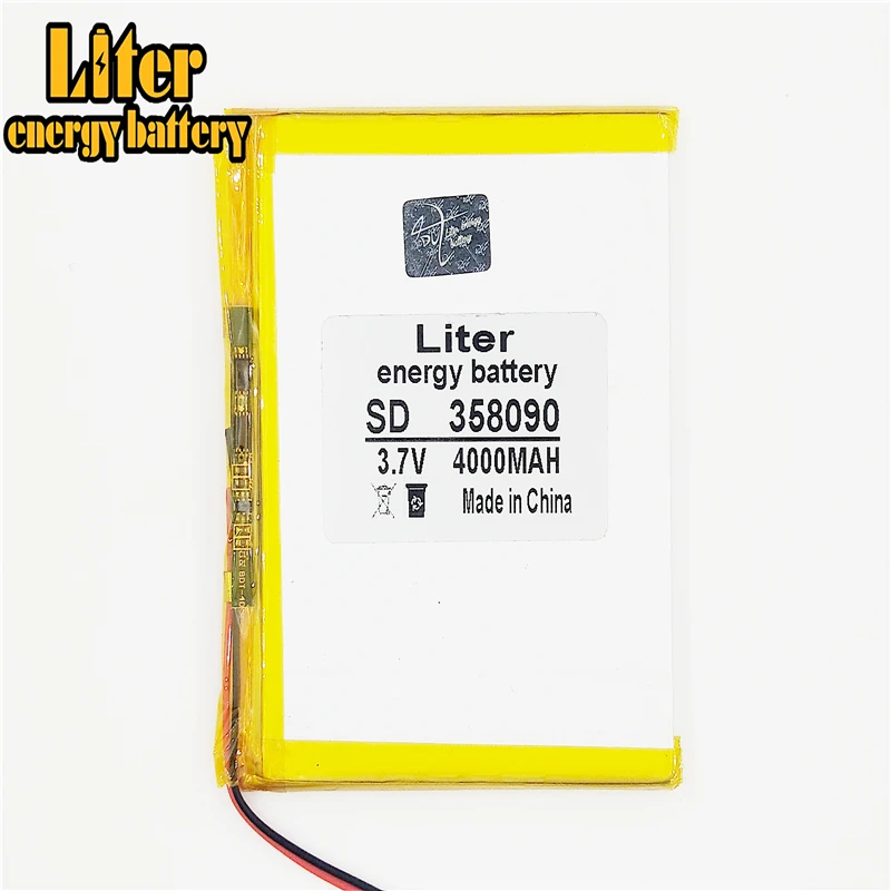 358090 3.7V 4000mAh Rechargeable li Polymer Battery For 7