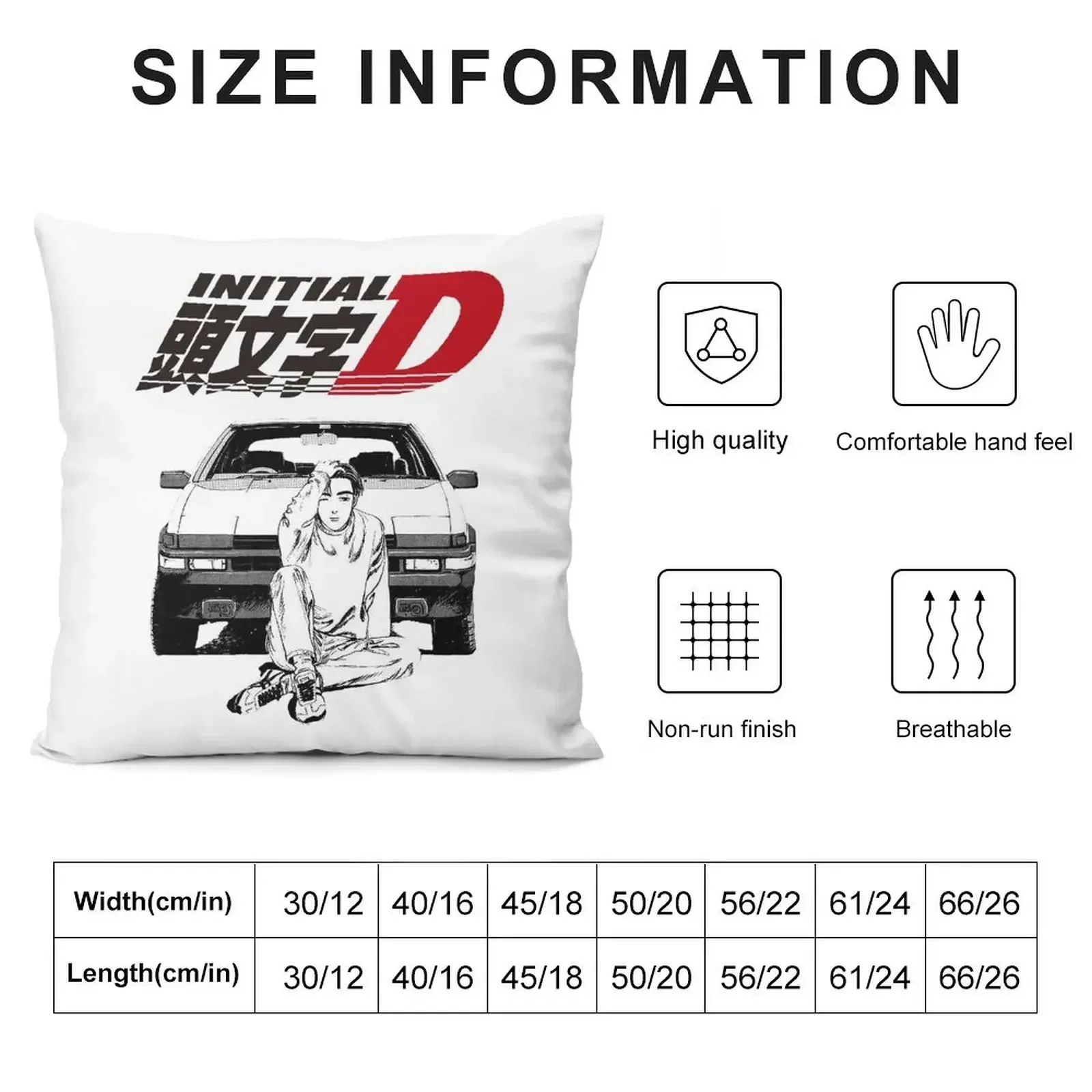 Initial D Throw Pillow Decorative pillowcase Sofa Cushion pillow