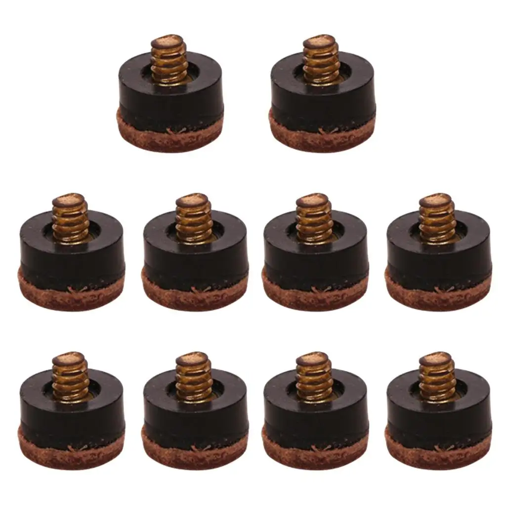 12mm Premium Screw On Pool Cue Tips Set Billiard Cue Stick Replacement Repair Parts Accessories for Pool Snooker Cues view 2
