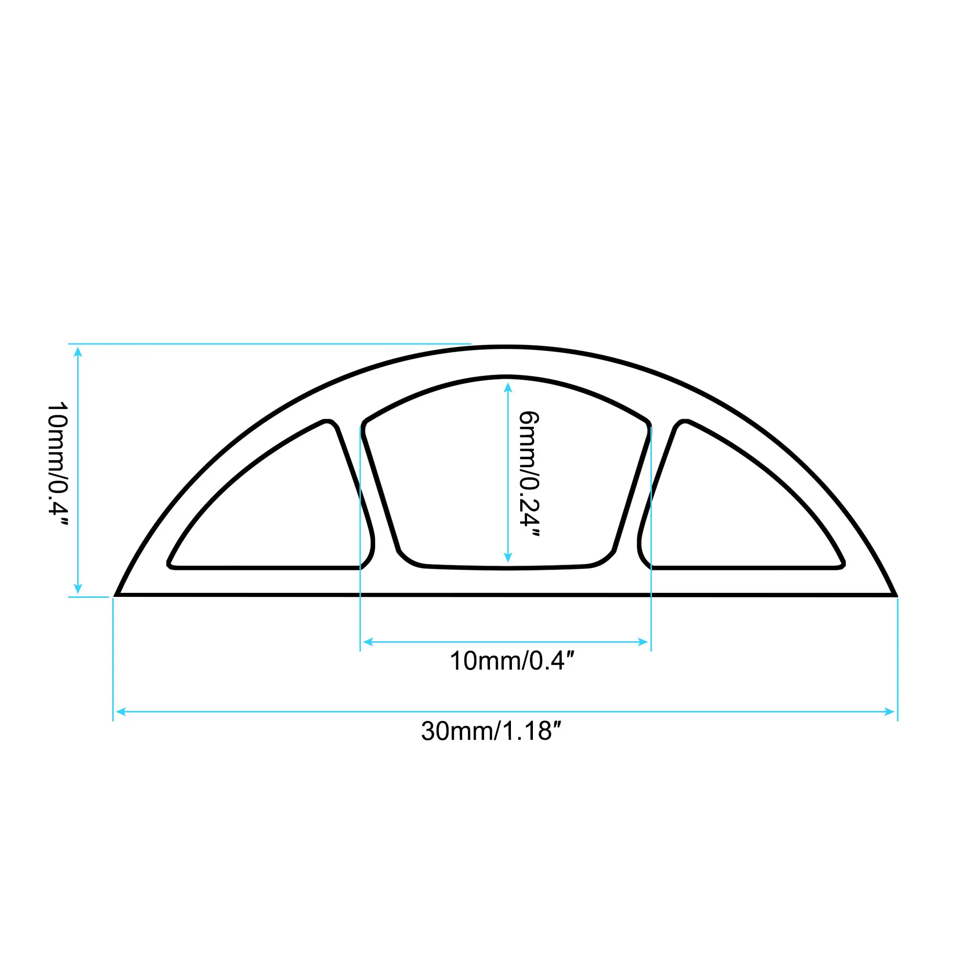 UXCELL 1m PVC Floor Cord Cover Cable Protector Self Adhesive Anti Extrusion Cord Power Cable Sleeves Hider Covers Wire Organizer