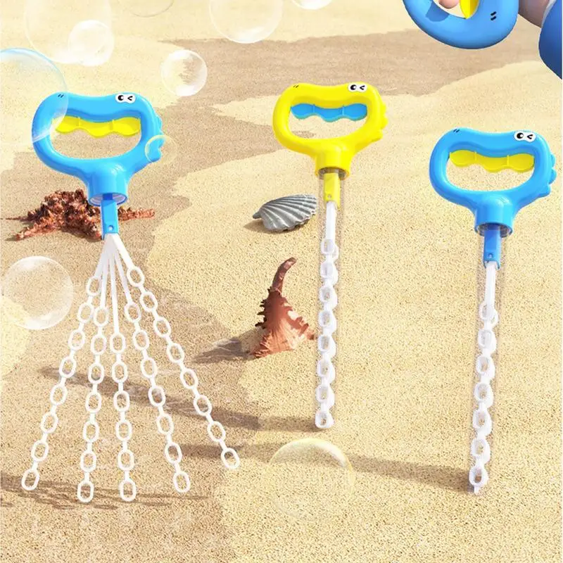 

5 Claw Bubble Wands Handheld Smiling Face Bubble Stick with Bubbles Refill Children Summer Toy Gifts Party Outdoor Activities