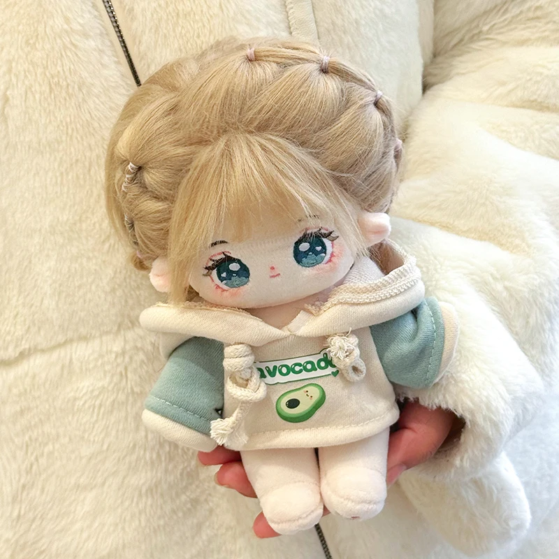 20cm Cute Idol Doll peluche Cotton Star Dolls Kawaii farcito Baby Toy Plushie Bell Orchid con Avocado Clothes Kid Collection Gift