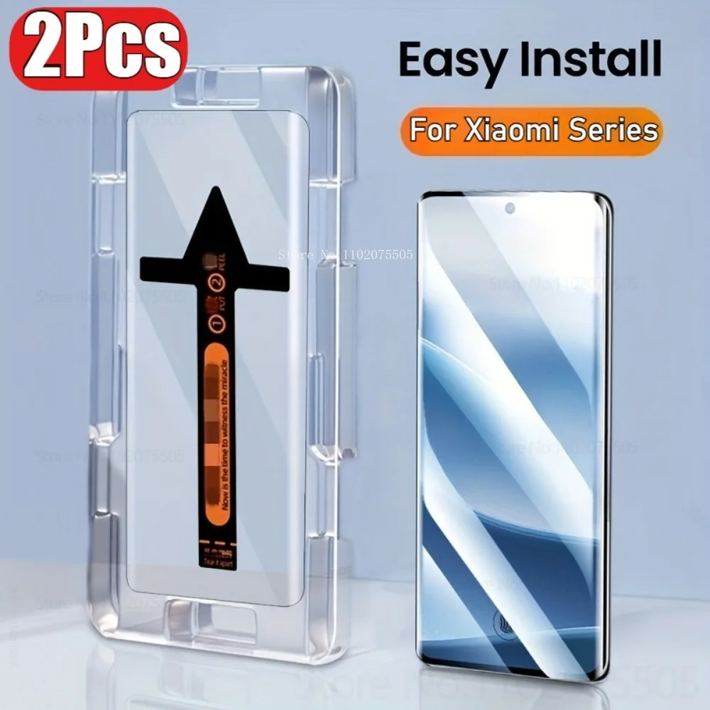 

2pcs HD Tempered Glass for Xiaomi 15 15 Pro 15 Ultra Screen Protector 14 Ultra 14Civi 14T Pro 13Pro 13 Ultra Simple Installation