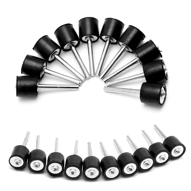 F92C 10pcs Drum Rubber Mandrels 1/8 "хвостовика для шлифовального рукава.