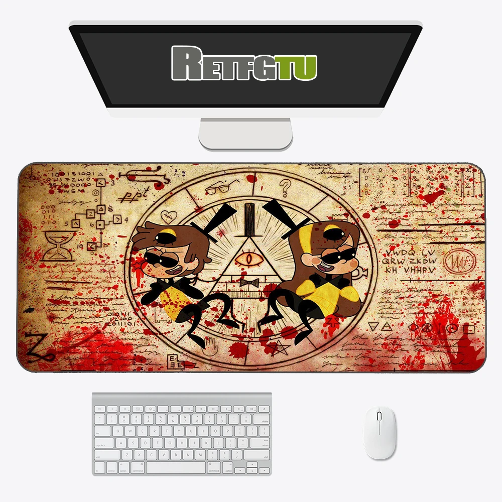 Imagem -05 - Extra Large Gravity Fall Gaming Carpet Acessórios de Escritório Mouse Pad Mouse Pad Anime Longo Computador Xxl 40x90 80x30