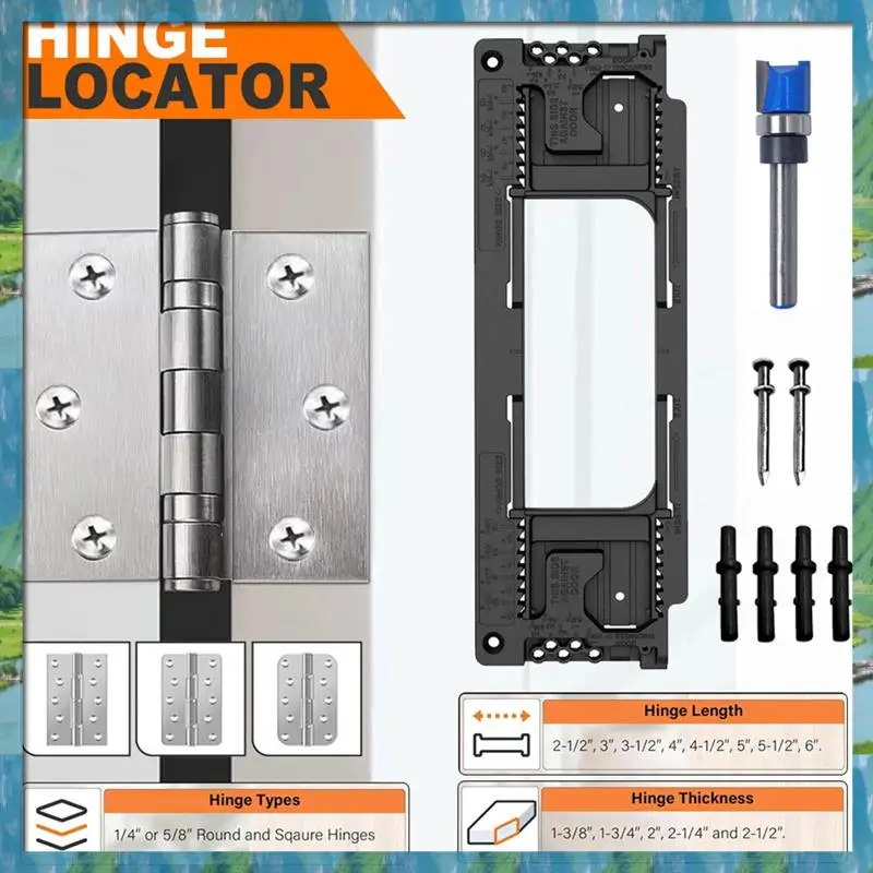 مجموعة أدوات تركيب المفصلات - باب تهزهز النجارة البلاستيكي لقالب المفصلي، وفتاحة الشق، والمحدد السريع - #2