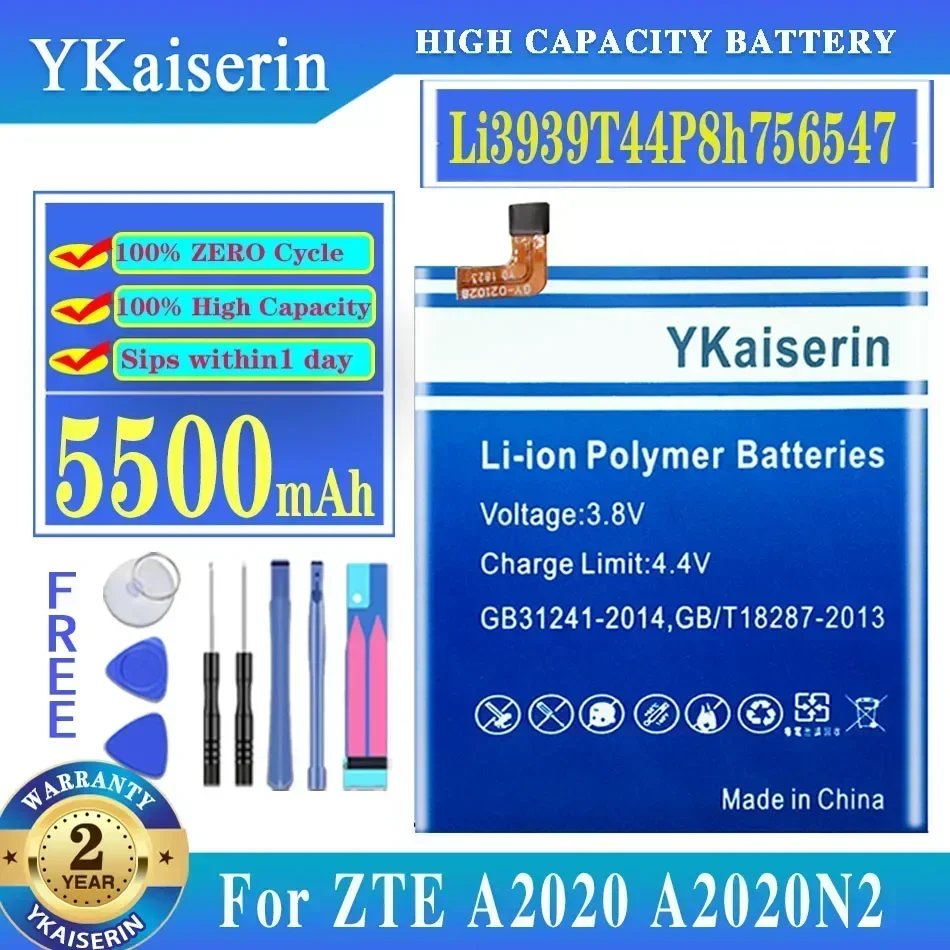 5500mAh Li3939T44P8h756547 Battery for ZTE A2019Pro AA2020 A2020N2 XON 9 Pro XON9 Pro/10 Pro XON10 Pro 10Pro 5G Batteries + NO